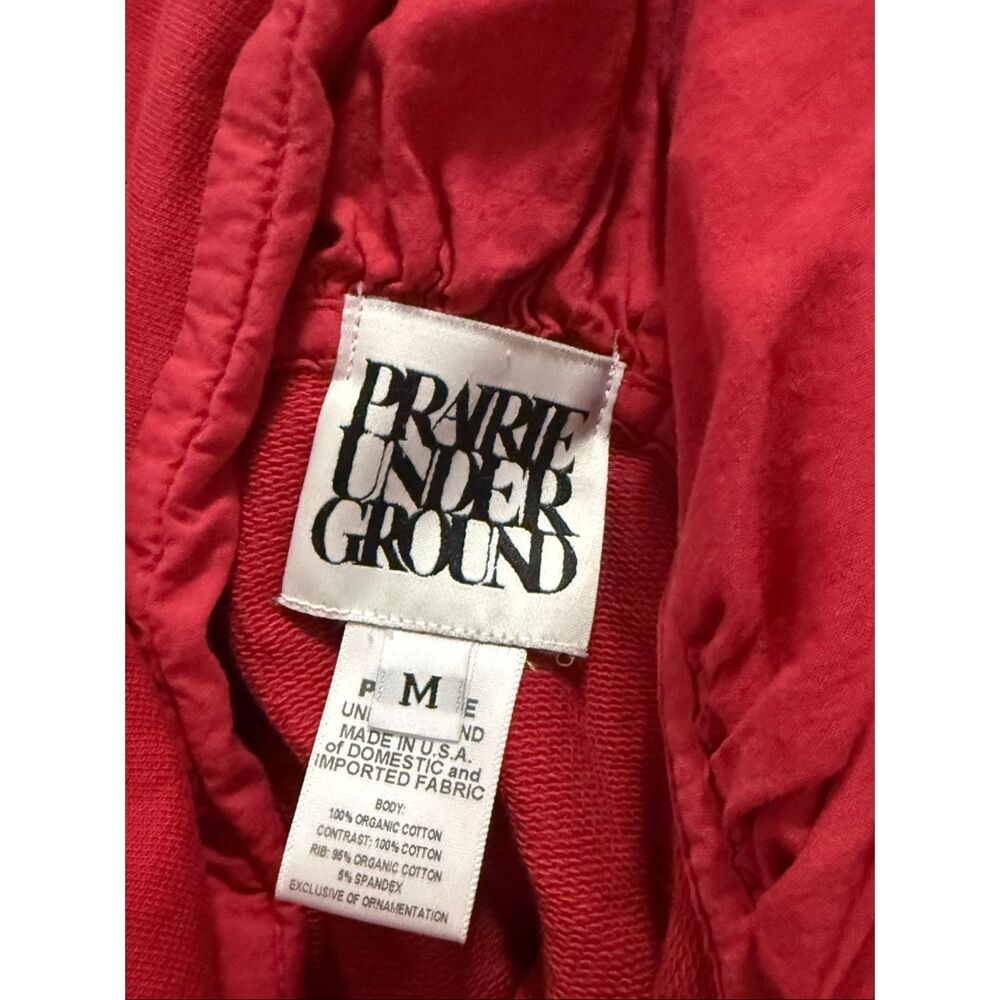 Prairie Underground Red Long Cloak Hoodie Sweater Jacket M Longline Cottagecore - Picture 5 of 5